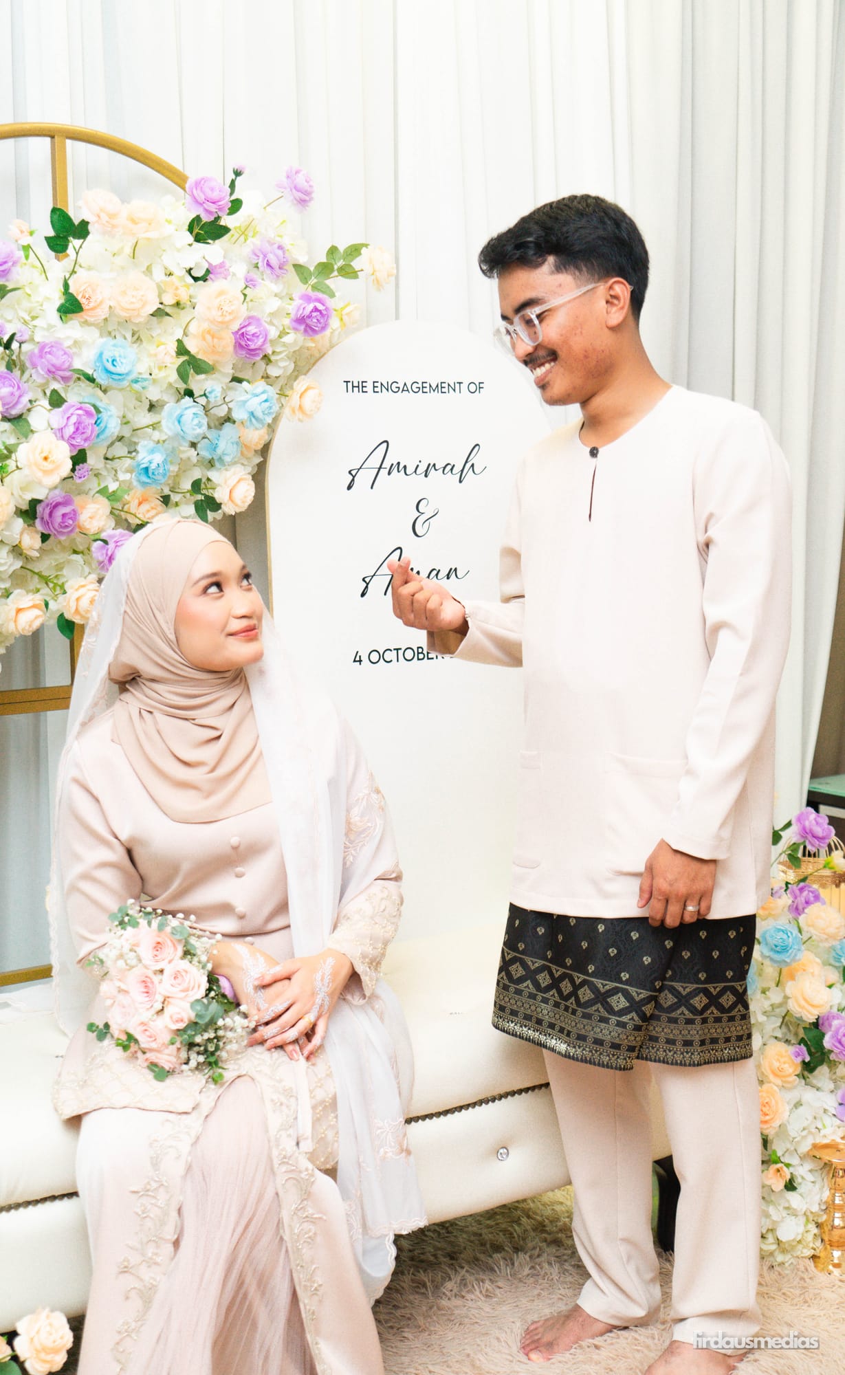 Engagement session photographed by firdausmedias